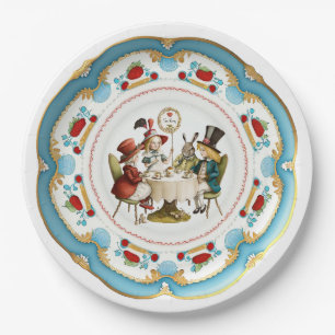 Mad Hatters Tee Party Plate - Alice im Wunderland Pappteller