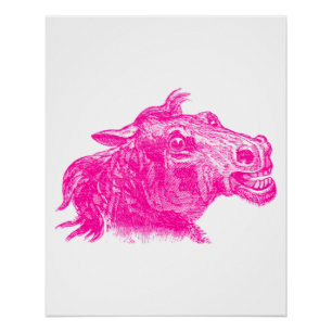 Mad Horse Head Poster