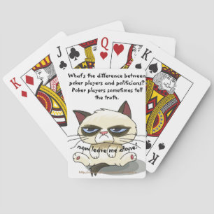 "Mad Kat gegen Poker und Politiker" Spielkarten