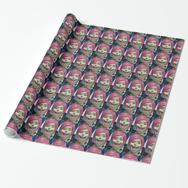 Mad Laughing Mannequin ~ Uncanny Valley Girl Geschenkpapier (Ungerollt)