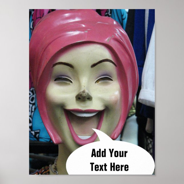 Mad Laughing Mannequin ~ Uncanny Valley Girl Poster (Vorne)