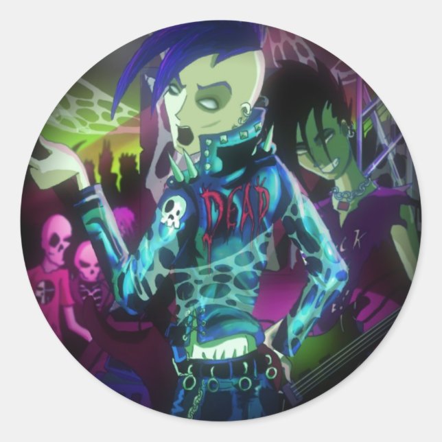 Mad Mad Zombies!! Runder Aufkleber (Vorderseite)
