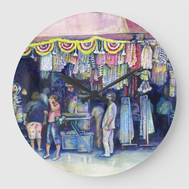 Mad Man on Market and Main, Singapur Große Wanduhr (Vorderseite)