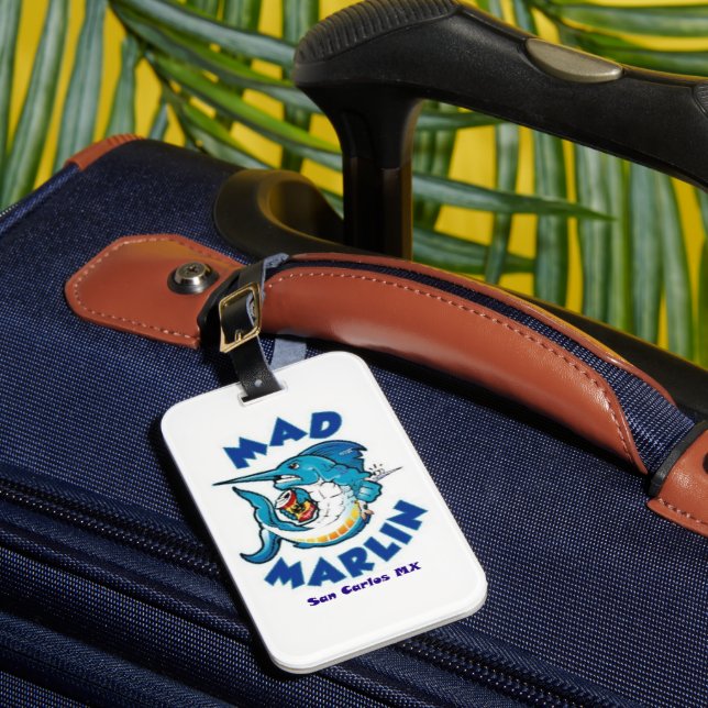 Mad Marlin Luggage Tag Gepäckanhänger (Vorderseite Insitu 1)