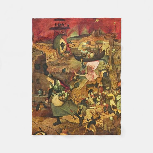 Mad Meg By Hieronymus Bosch Fleecedecke (Vorderseite)