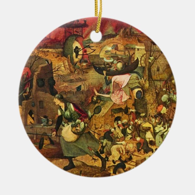 Mad Meg By Hieronymus Bosch Keramik Ornament (Vorne)