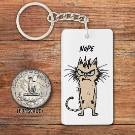 Mad Messy Cat Zeichne Sarcastic Phrase Bag Charm Schlüsselanhänger