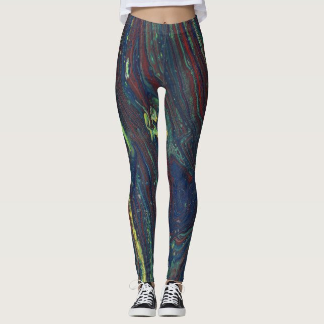 Mad Passion 1 Wilde Streifen Abstrakte Leggings (Vorderseite)
