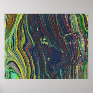 Mad Passion 1 Wilde Streifen Abstraktes Poster dru