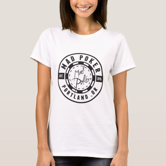 MAD-Poker-Bullet-Logokombination Frauenhemd T-Shirt (Vorderseite)