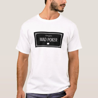 MAD Poker schwarzes Nummernschild-Shirt T-Shirt