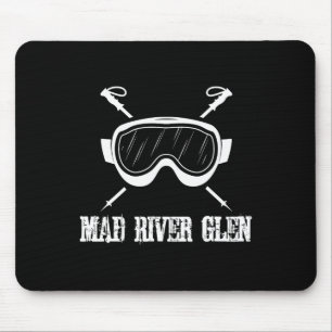 Mad River Glen Vermont Rustikaler Skifahrer Gog Mousepad