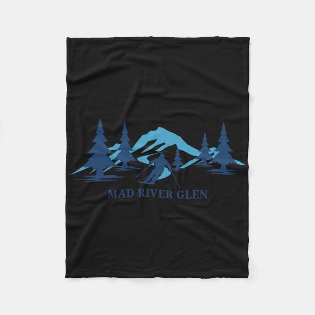 Mad River Glen Vermont Skifahren Snowboarden in Fleecedecke (Vorderseite)