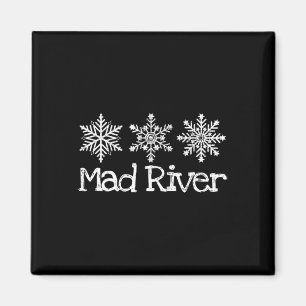 Mad River Mountain Ohio Ski Skifahren Snowflach Magnet