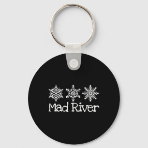 Mad River Mountain Ohio Ski Skifahren Snowflach Schlüsselanhänger