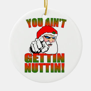 Mad Santa Christmas Ornament