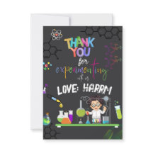 Mad Science Anniversaire carte de remerciements