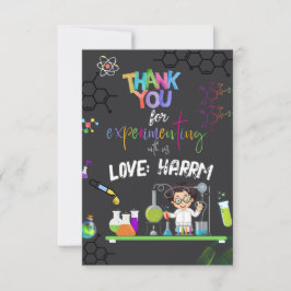 Mad Science Anniversaire carte de remerciements