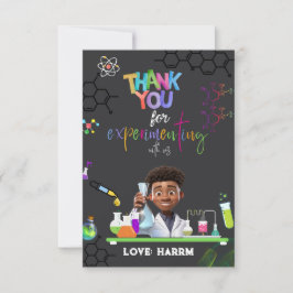 Mad Science Anniversaire carte de remerciements