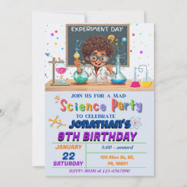 Mad Science Anniversaire Fête Invitation pour garç