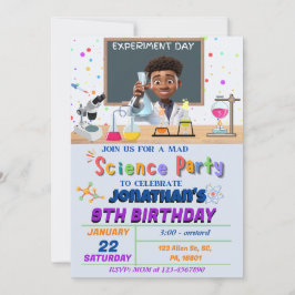 Mad Science Anniversaire Fête Invitation pour garç