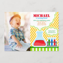 Mad Science Anniversaire Fête Photo Invitation