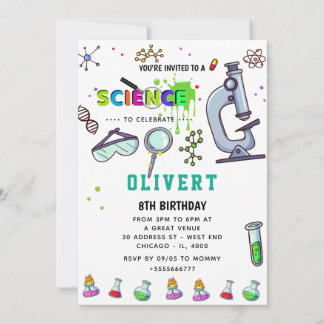 Mad Science Party Einladung zum Geburtstag