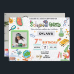 Mad Science Party, Scientist Birthday Einladung<br><div class="desc">Erleben Sie Ihre Gäste mit dieser farbenprächtigen wissenschaftlichen Geburtstagsfeier-Einladung mit den Experimenten mit dem Mikroskop-Handschuh-Experiment aus den Science-Elementen Keims,  können Sie ein Bild und ein Bild für den Hintergrund hinzufügen. Fügen Sie einfach Ihre Veranstaltungsdetails zu dieser benutzerfreundlichen Vorlage hinzu,  um sie zu einer einmaligen Einladung zu machen</div>