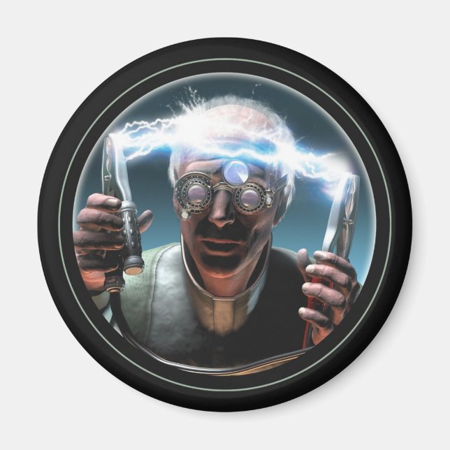 Mad Scientist #2 Round-Magnet Magnet (Vorne)
