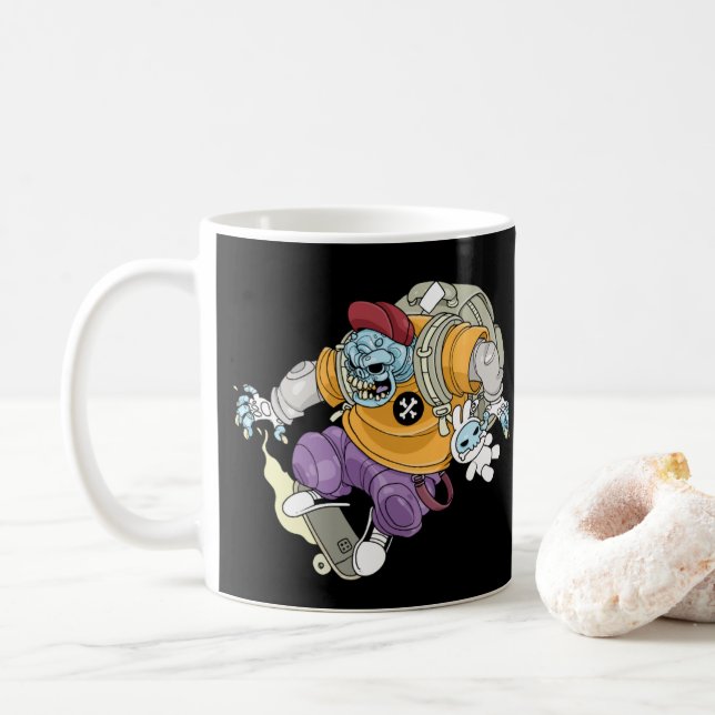 Mad Skater Coffee Mug (Avec donut)