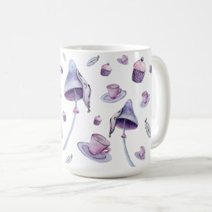 Mad Tee Party Rosa und Blau Wasserfarbe Kaffeetasse