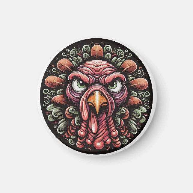 "Mad Turkey" Magnet (Vorne)