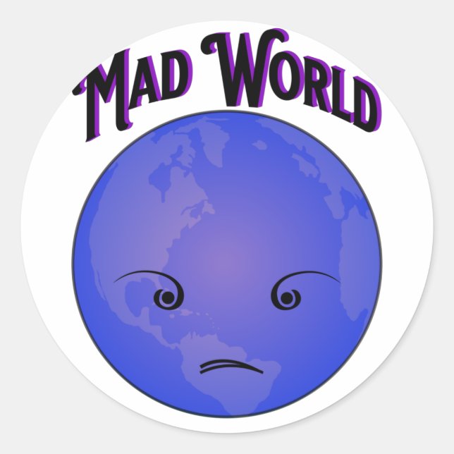 Mad - World - Aufkleber (Vorderseite)