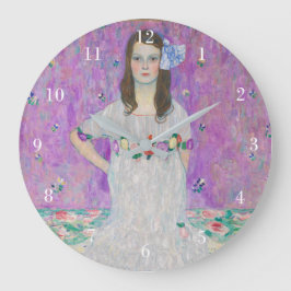 Mada Primavesi Gustav Klimt Lila Girl Portrait Große Wanduhr