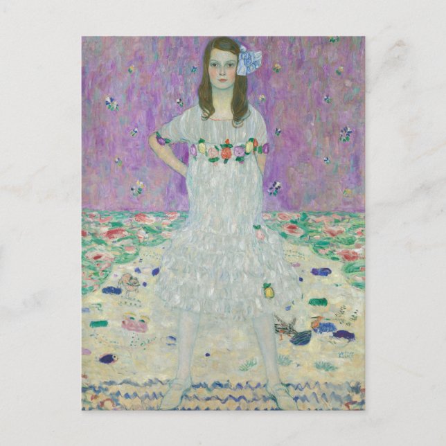 Mäda Primavesi von Gustav Klimt Postkarte (Vorderseite)