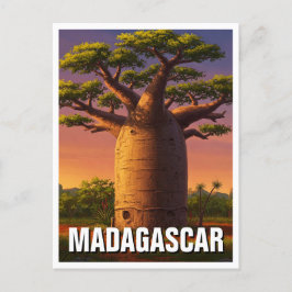 Madagascar Baobab Tree Travel Postkarte