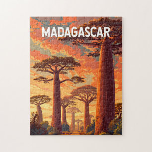 Madagascar-Illustration Reise Kunst Vintage