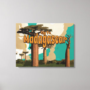 Madagascar Vintage-Reiseplakat Leinwanddruck