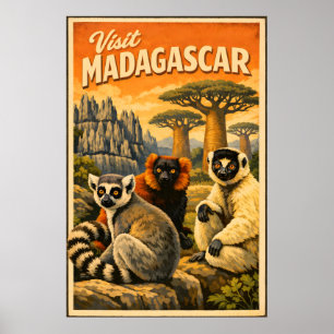 Madagascar - Vintage-Reiseplakat Poster