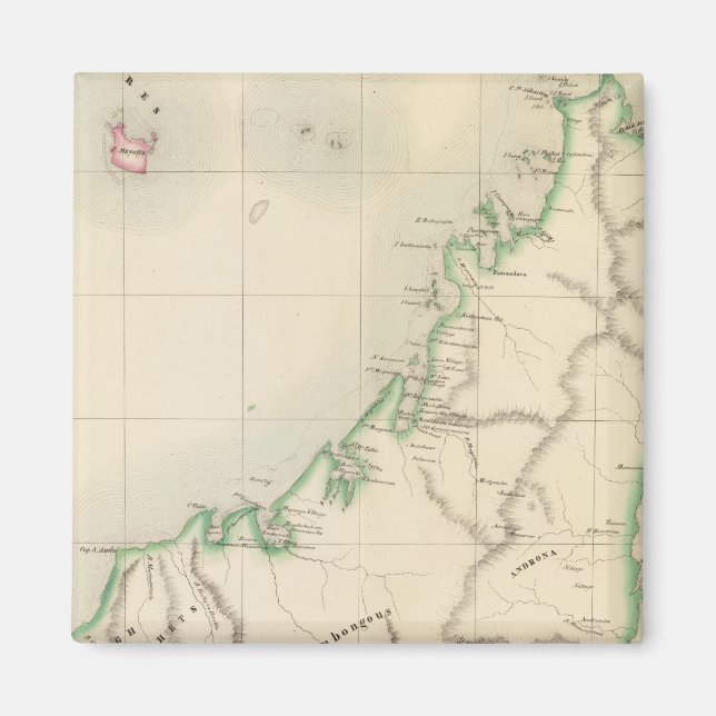 Madagaskar Afrika 55 Magnet (Vorne)