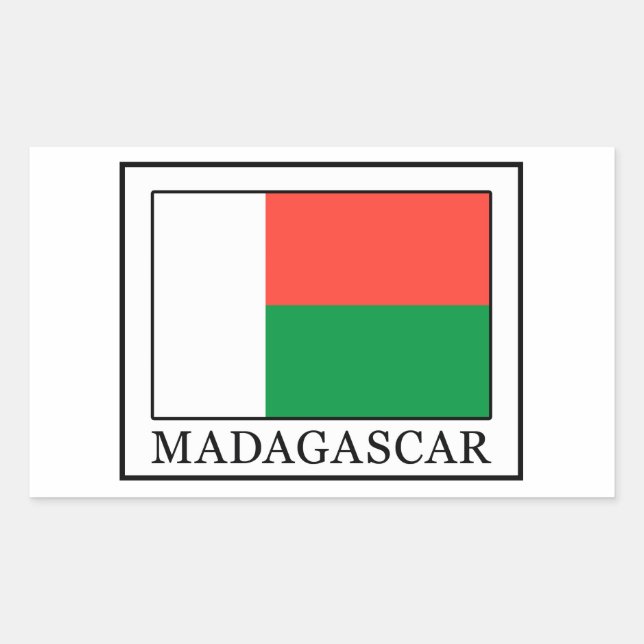 Madagaskar-Aufkleber Rechteckiger Aufkleber (Vorderseite)