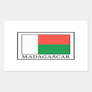 Madagaskar-Aufkleber Rechteckiger Aufkleber