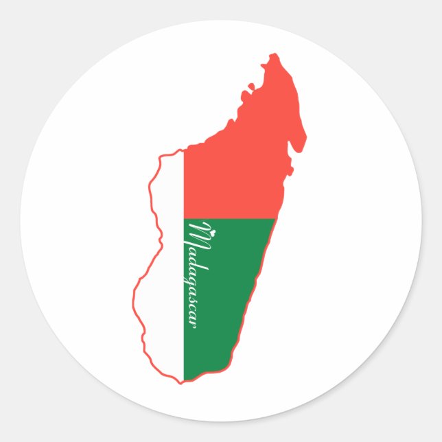 Madagaskar-Aufkleber Runder Aufkleber (Vorderseite)