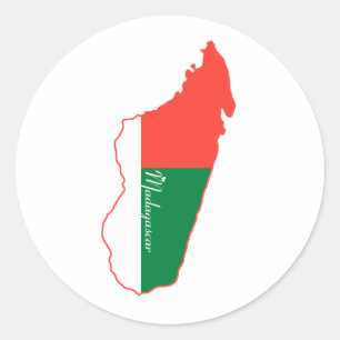Madagaskar-Aufkleber Runder Aufkleber