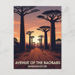 Madagaskar Avenue of the Baobabs Travel Postkarte