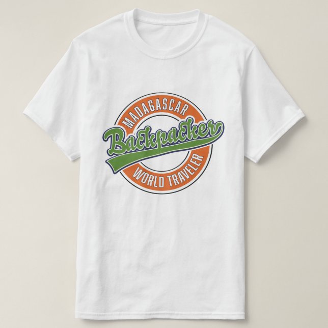 Madagaskar Backpacker Weltreisende T-Shirt (Design vorne)