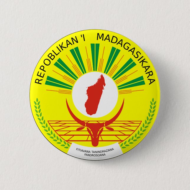 Madagaskar Emblem Button (Vorderseite)
