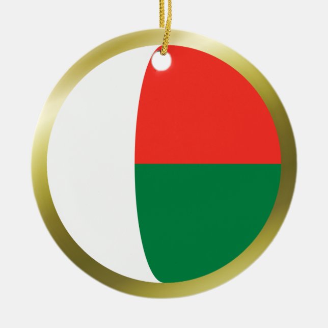 Madagaskar Flag Ornament (Vorne)