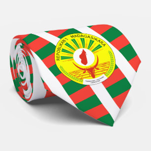 Madagaskar Flag & Siegel, Flagge Madagaskars Krawatte