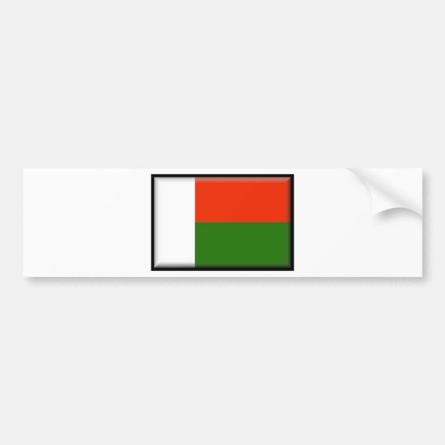 Madagaskar-Flagge Autoaufkleber (Vorne)